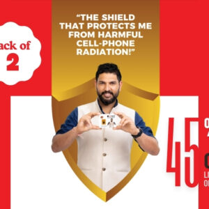 Radblok Anti Radiation Chip for Multipurpose Uses (First USA Patented Technology & 24 Ct Gold Plated) (Pack of 2)